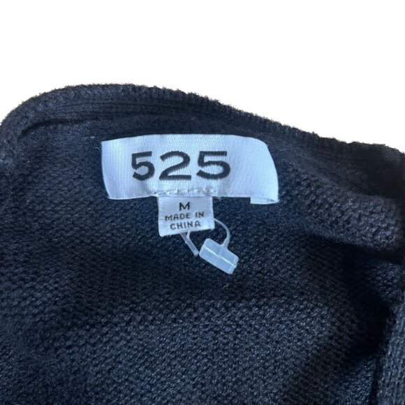 525 Knitted Halter Top Cotton Black Cropped Women's Size M - Picture 2 of 4